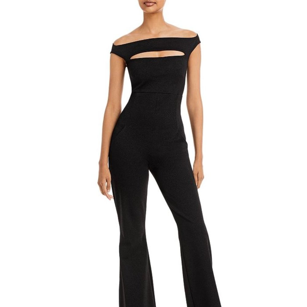 Chiara boni Off-Shoulder Black Jumpsuit NEW!